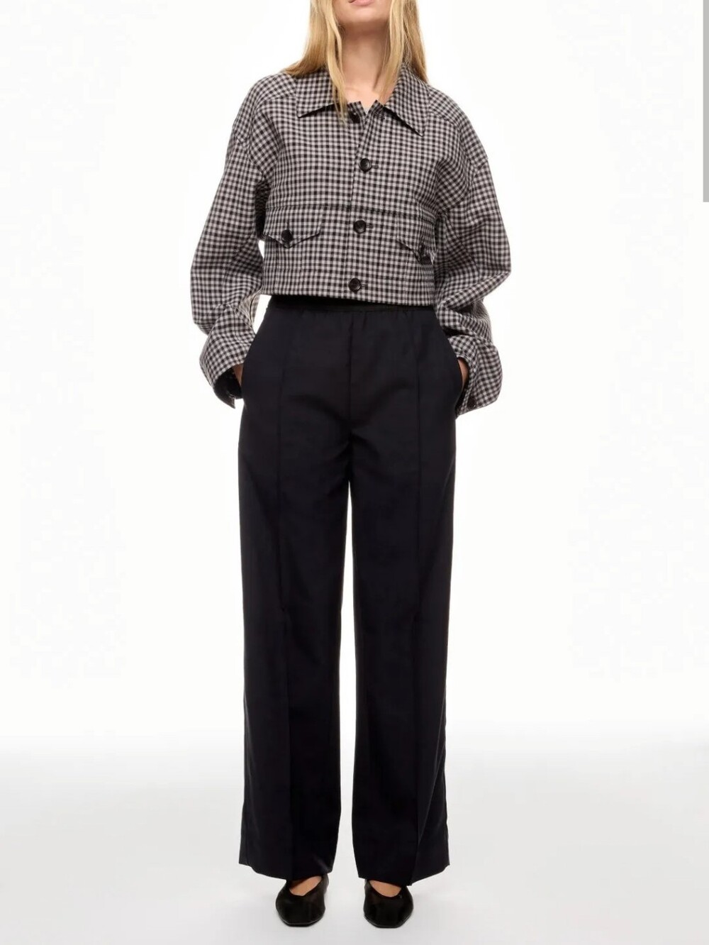PLAN C MADE IN ITALY 100% Wool  BLACK TROUSERS SIZE 40 US 6 MSRP $540